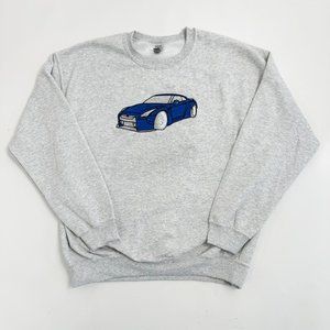 Car Crewneck Sweater Embroidered